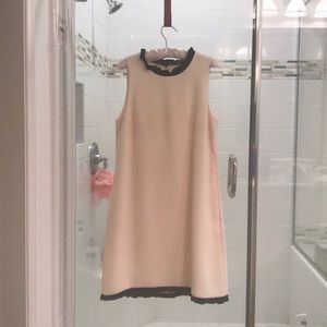 Cream cocktail dress with black detail